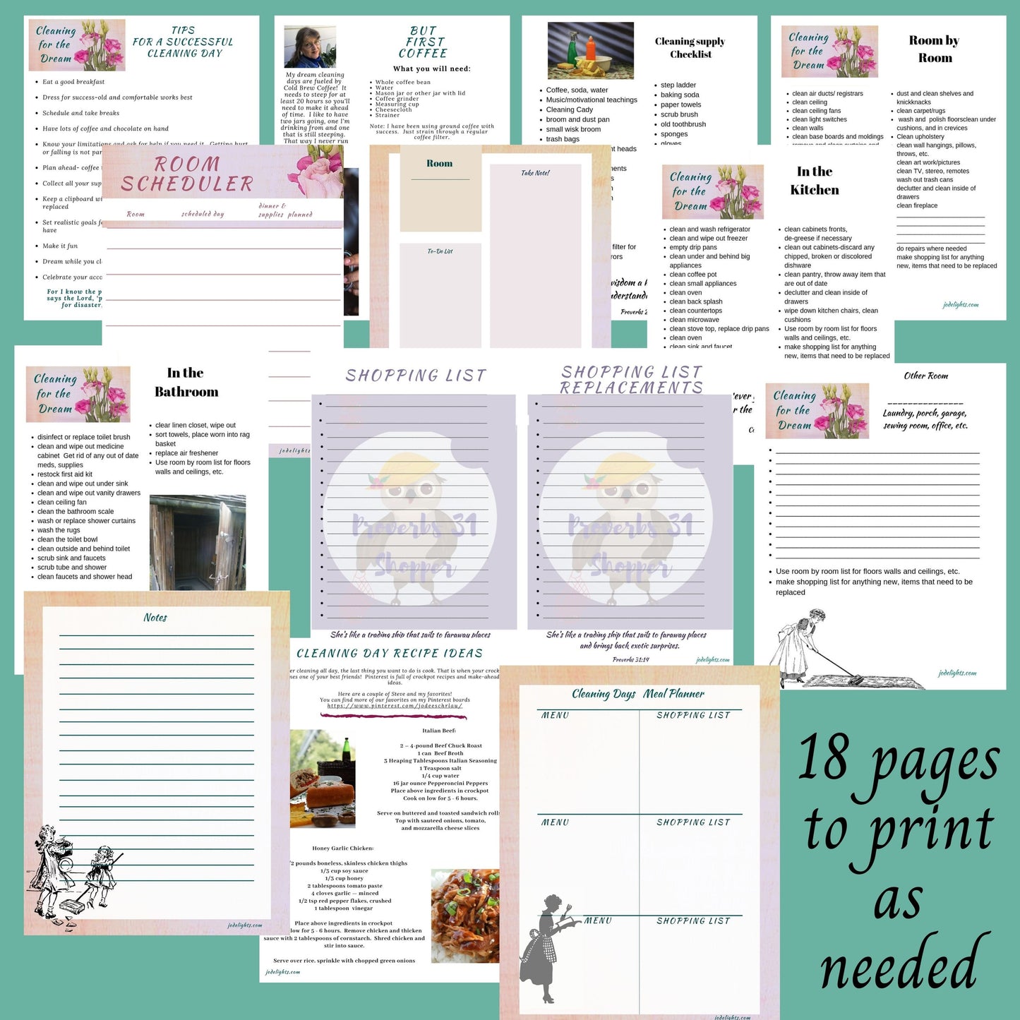 Cleaning for the Dream Guide and Worksheets PDF