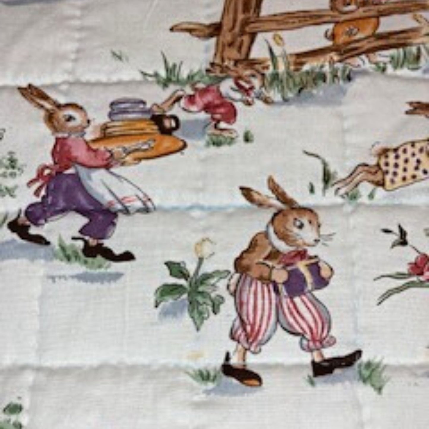 Spring Bunnies Quilted Table Runner