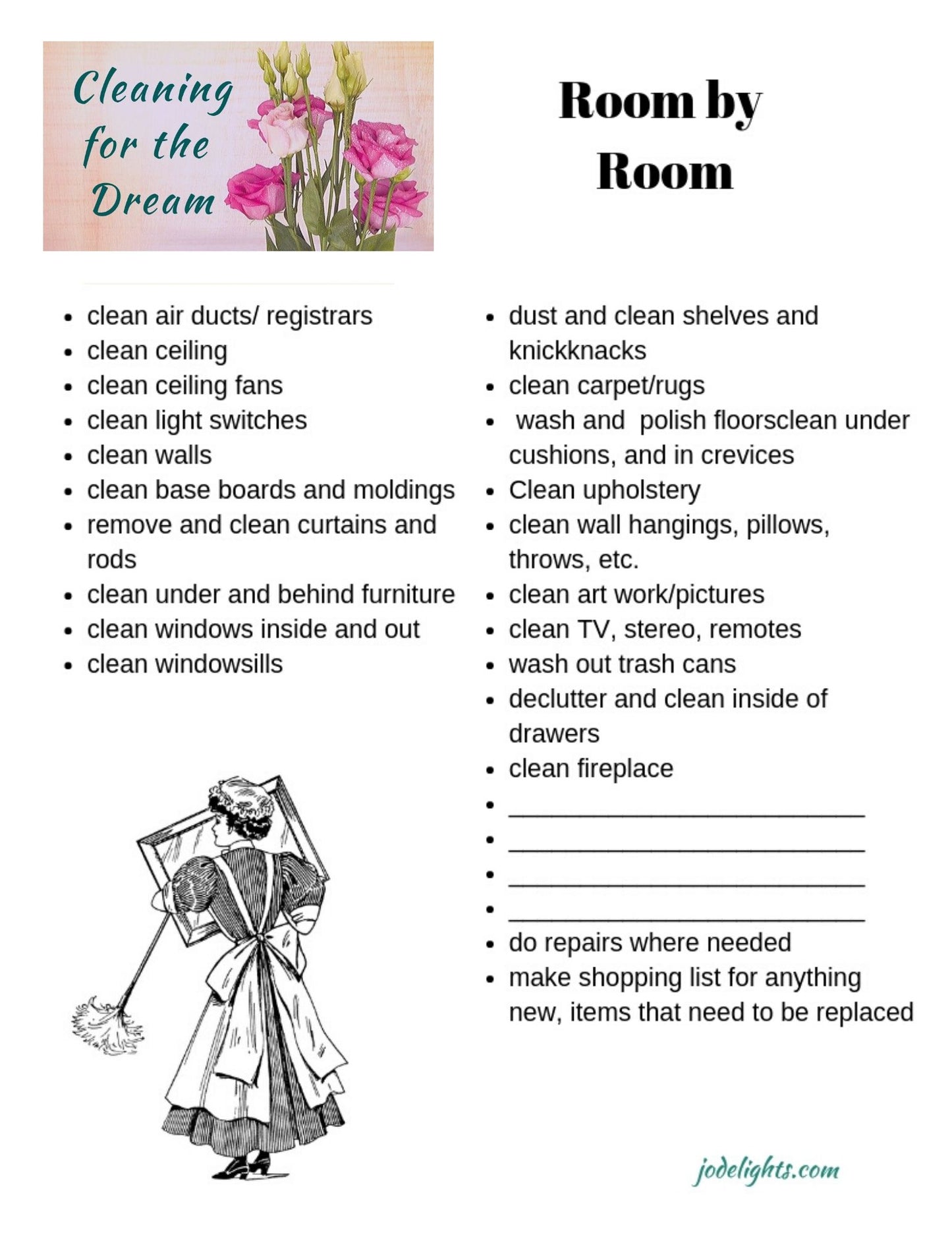 Cleaning for the Dream Guide and Worksheets PDF