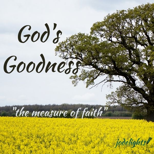 God's Goodness: "the measure of faith"