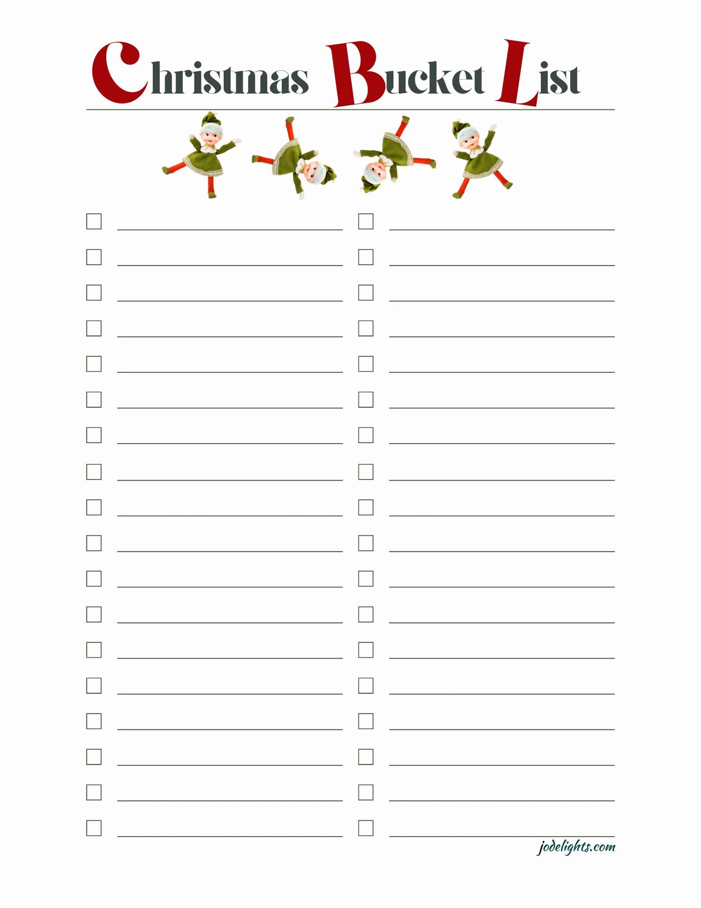 Helpful Elves Christmas Planner— PDF