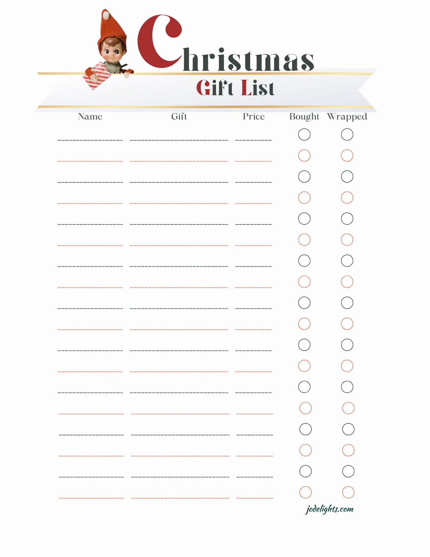 Helpful Elves Christmas Planner— PDF