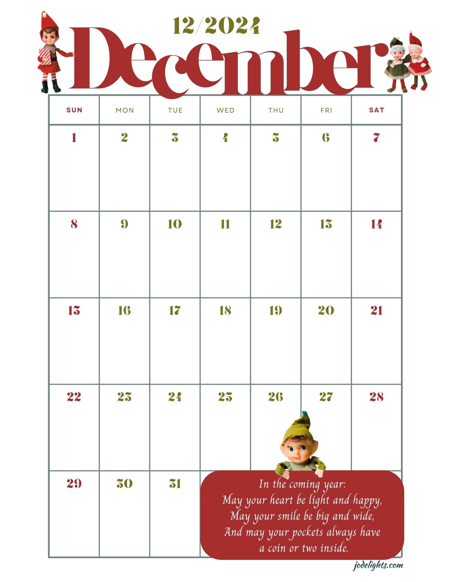 Helpful Elves Christmas Planner— PDF