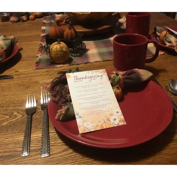 Thanksgiving Prayer Printable