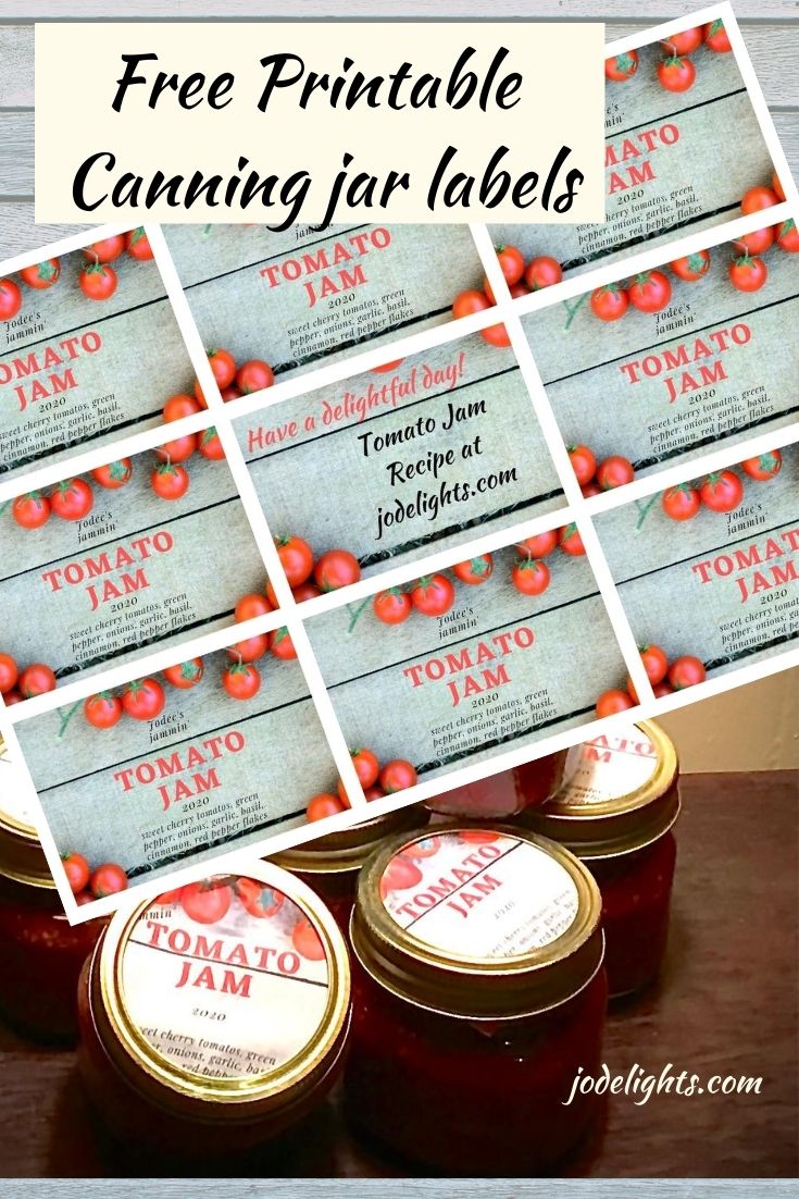 Tomato Jam Printable Canning Labels – jodelights!